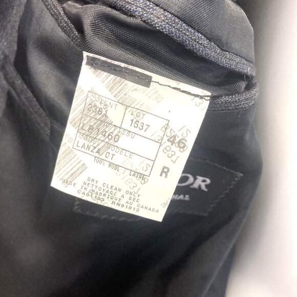 Victor International Loro Piana Zelander Wool Blazer Mens 46R Gray Blue Plaid - Picture 8 of 16